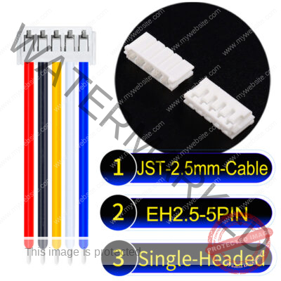 JST EH2.5 5-Pin Single-Headed 2.5mm PVC Cable