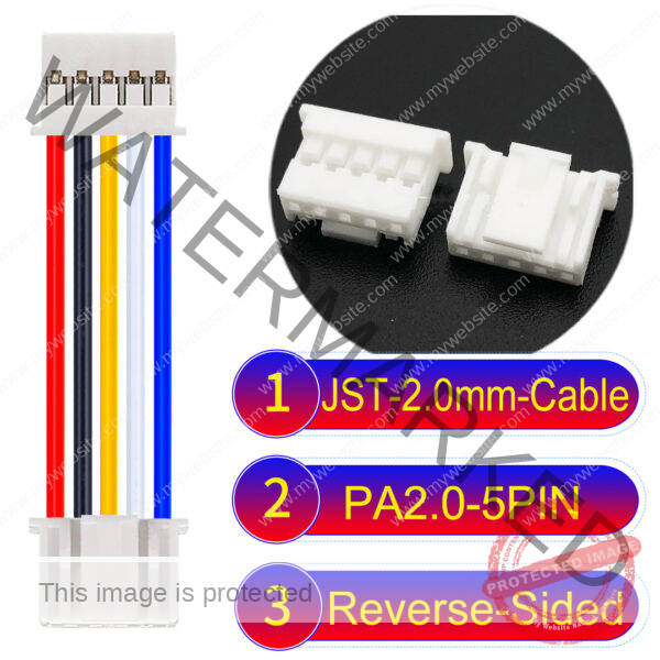 JST PA2.0 5Pin Reverse-Side-Head Cable