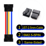 JST 2.5mm SM2.54 5Pin Female Same-Side-Head Cable