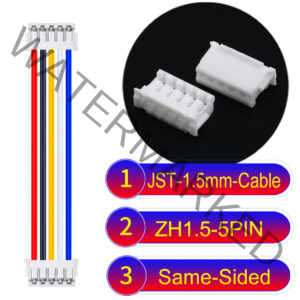 JST ZH1.5 5Pin Same-Side-Head Cable