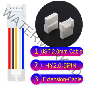 JST HY2.0mm 5-Pin Extension Cable 22AWG PVC Cable