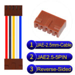 JAE 2.5mm 5-Pin Reverse-Side-Head 22AWG PVC Cable