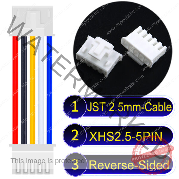 JST XHS2.5 with Belt Lock 5Pin Reverse-Side-Head Cable