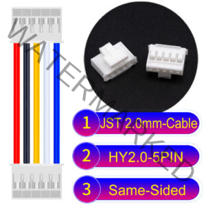 JST HY2.0mm 5-Pin Same-Side-Head 22AWG PVC Cable