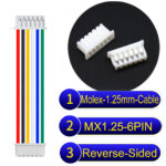 Molex MX1.25mm Picoblade 6-Pin Reverse-Side-Head 28AWG UL1571 Cable