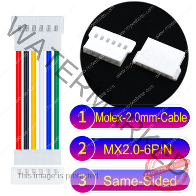 Molex MX2.0mm 6-Pin Male Same-Side-Head Cable