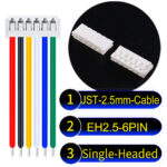 JST EH2.5 6-Pin Single-Headed 2.5mm PVC Cable