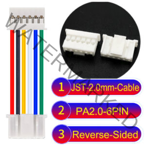 JST PA2.0 6Pin Reverse-Side-Head Cable