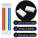 JST 2.0mm PH2.0 6Pin Reverse-Side-Head Cable