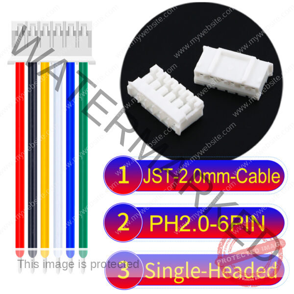 JST PH2.0 6Pin Single-Headed Cable