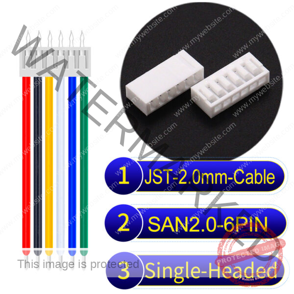 JST 2.0mm SAN2.0 6Pin Single-Headed Cable