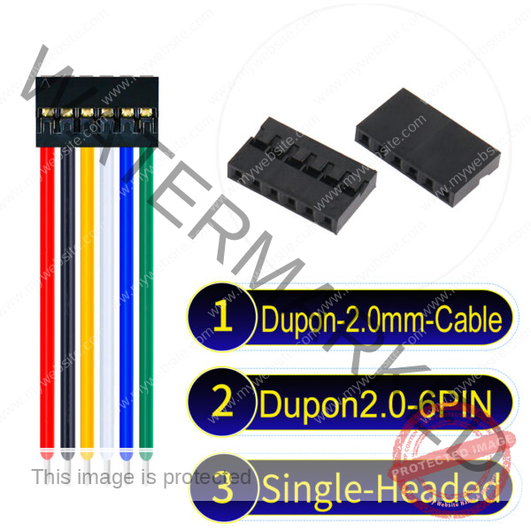 Dupont 2.0mm 6Pin Single-Headed Cable