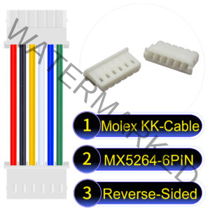 Molex KK 2.54mm MX5264 6Pin Reverse-Side-Head Cable