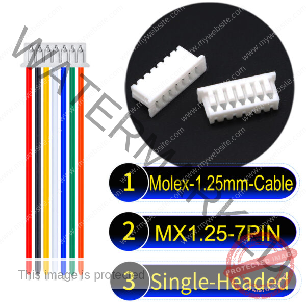 Molex MX1.25mm Picoblade 7-Pin Single-Headed 28AWG UL1571 Cable