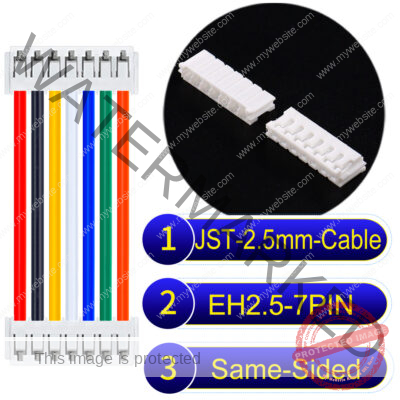 JST EH2.5 7-Pin Same-Side-Head 2.5mm PVC Cable