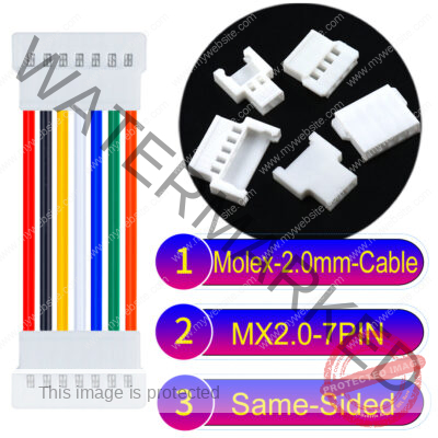 Molex MX2.0mm 7-Pin Male Same-Side-Head Cable