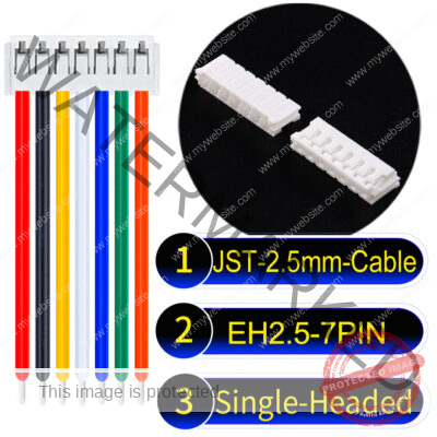 JST EH2.5 7-Pin Single-Headed 2.5mm PVC Cable