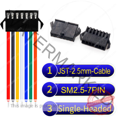 JST 2.5mm SM2.54 7Pin Single-Headed Cable