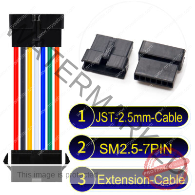 JST 2.5mm SM2.54 7Pin Male Female Extension Cable