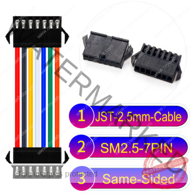 JST 2.5mm SM2.54 7Pin Male Same-Side-Head Cable