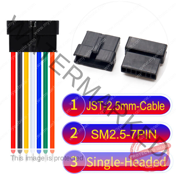 JST 2.5mm SM2.54 7Pin Female Single-Headed Cable