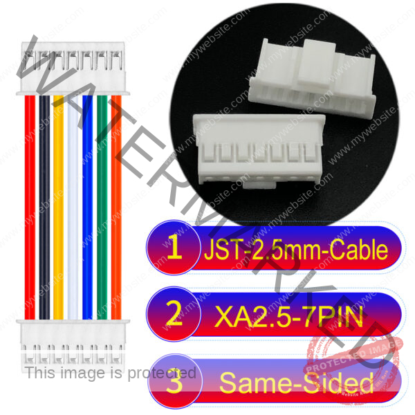 JST 2.5mm XA 7Pin Same-Side-Head Cable