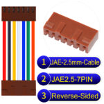 JAE 2.5mm 7-Pin Reverse-Side-Head 22AWG PVC Cable