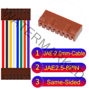 JAE 2.5mm 8-Pin Same-Side-Head 22AWG PVC Cable