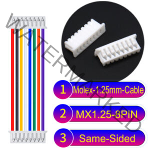 Molex MX1.25mm Picoblade 8-Pin Same-Side-Head 28AWG UL1571 Cable