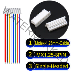 Molex MX1.25mm Picoblade 8-Pin Single-Headed 28AWG UL1571 Cable