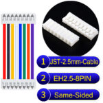 JST EH2.5 8-Pin Same-Side-Head 2.5mm PVC Cable