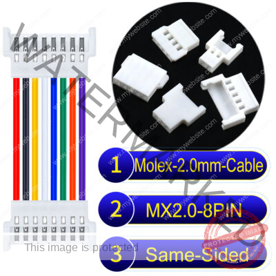 Molex MX2.0mm 8-Pin Female Same-Side-Head Cable