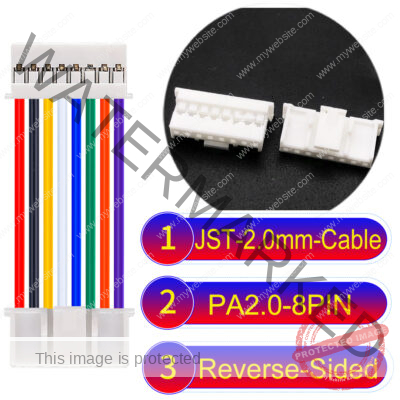 JST PA2.0 8Pin Reverse-Side-Head Cable