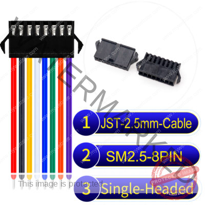 JST 2.5mm SM2.54 8Pin Single-Headed Cable