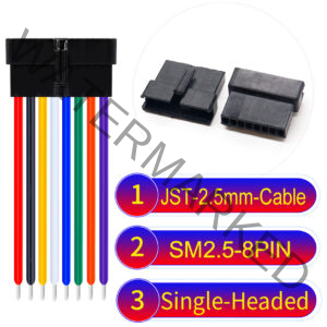 JST 2.5mm SM2.54 8Pin Female Single-Headed Cable