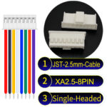 JST 2.5mm XA 8Pin Single-Headed Cable