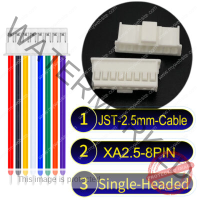 JST 2.5mm XA 8Pin Single-Headed Cable