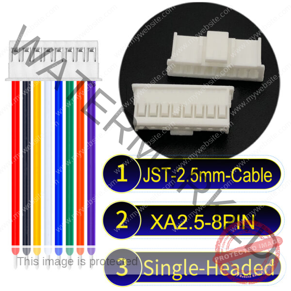 JST 2.5mm XA 8Pin Single-Headed Cable