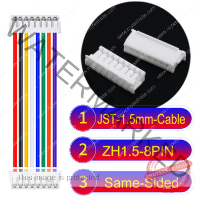 JST ZH1.5 8Pin Same-Side-Head Cable