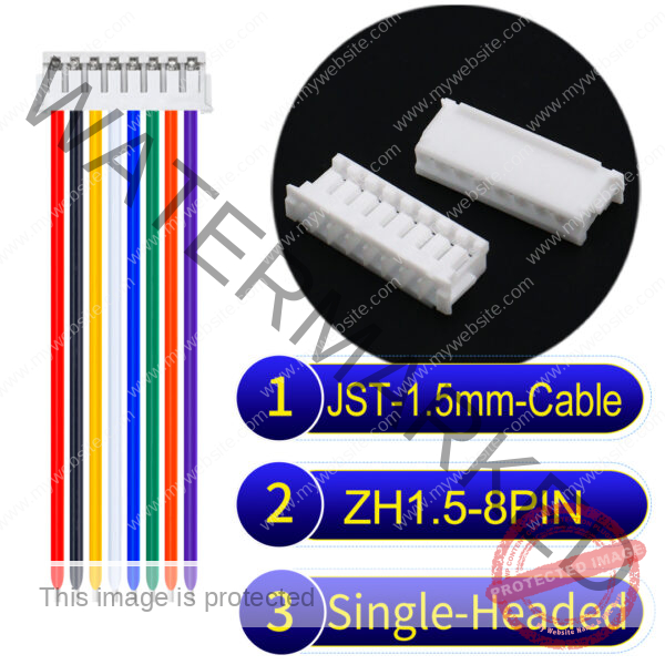 JST ZH1.5 8Pin Single-Headed Cable