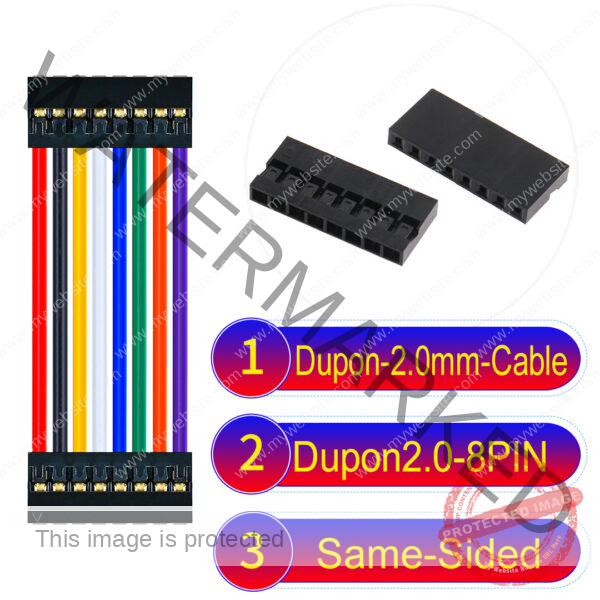 Dupont 2.0mm 8Pin Same-Side-Head Cable