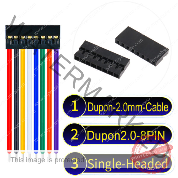 Dupont 2.0mm 8Pin Single-Headed Cable