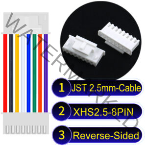 JST XHS2.5 with Belt Lock 8Pin Reverse-Side-Head Cable