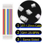 JST GH1.25mm 9-Pin Same-Side-Head 28AWG PVC Cable