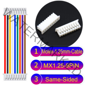 Molex MX1.25mm Picoblade 9-Pin Same-Side-Head 28AWG UL1571 Cable