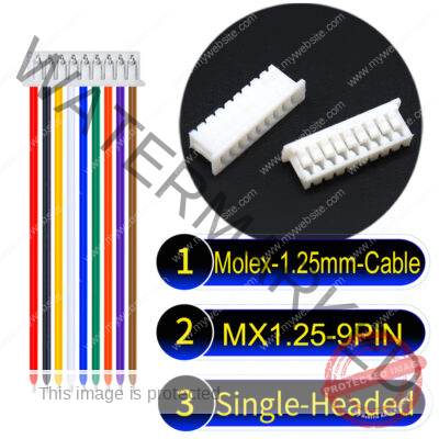 Molex MX1.25mm Picoblade 9-Pin Single-Headed 28AWG UL1571 Cable