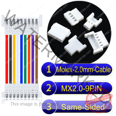 Molex MX2.0mm 9-Pin Female Same-Side-Head Cable