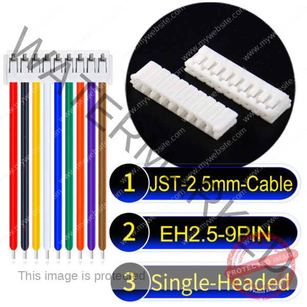 JST EH2.5 9-Pin Single-Headed 2.5mm PVC Cable