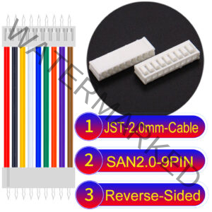 JST 2.0mm SAN2.0 9Pin Reverse-Side-Head Cable