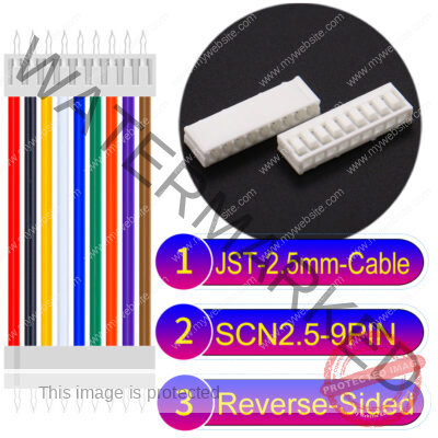 JST 2.5mm SCN2.5 9Pin Reverse-Side-Head Cable